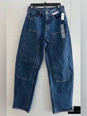 NWT Old Navy High-Waisted Baggy Barrel Utility Jeans size 4 regular